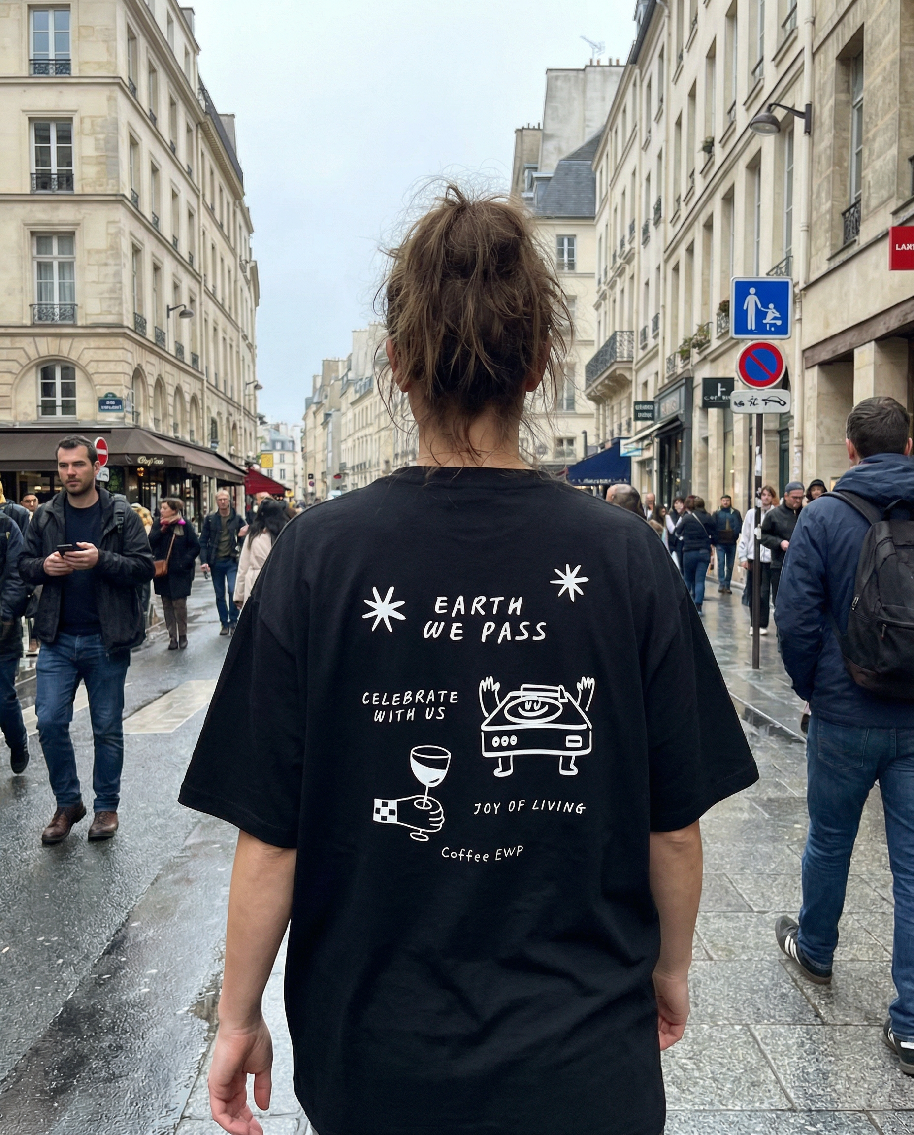 Joy of Living Tee – Black